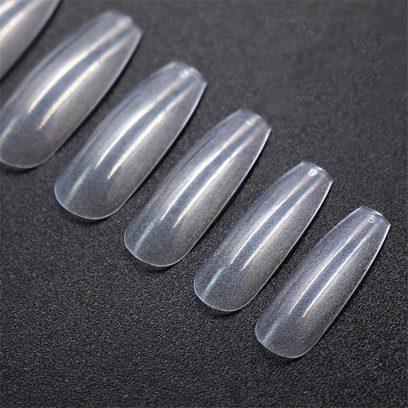 500 transparent natural fake nails