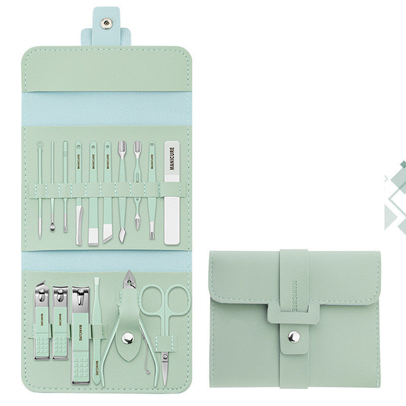 Make Up 16 Pcs Nail Clippers Nail Cutter Nail Scissors With PU Bag