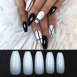 500 transparent natural fake nails