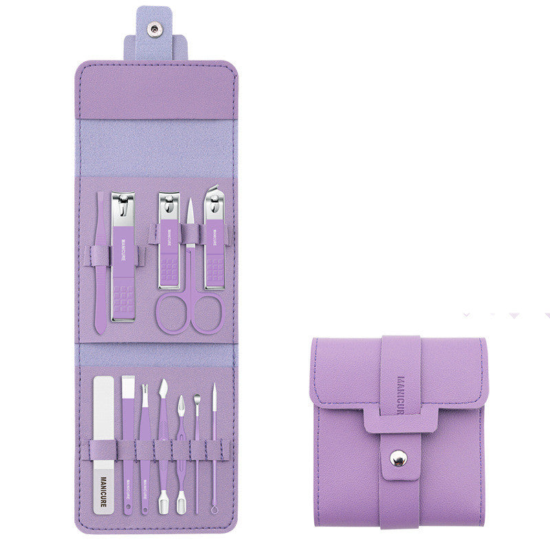 Make Up 16 Pcs Nail Clippers Nail Cutter Nail Scissors With PU Bag