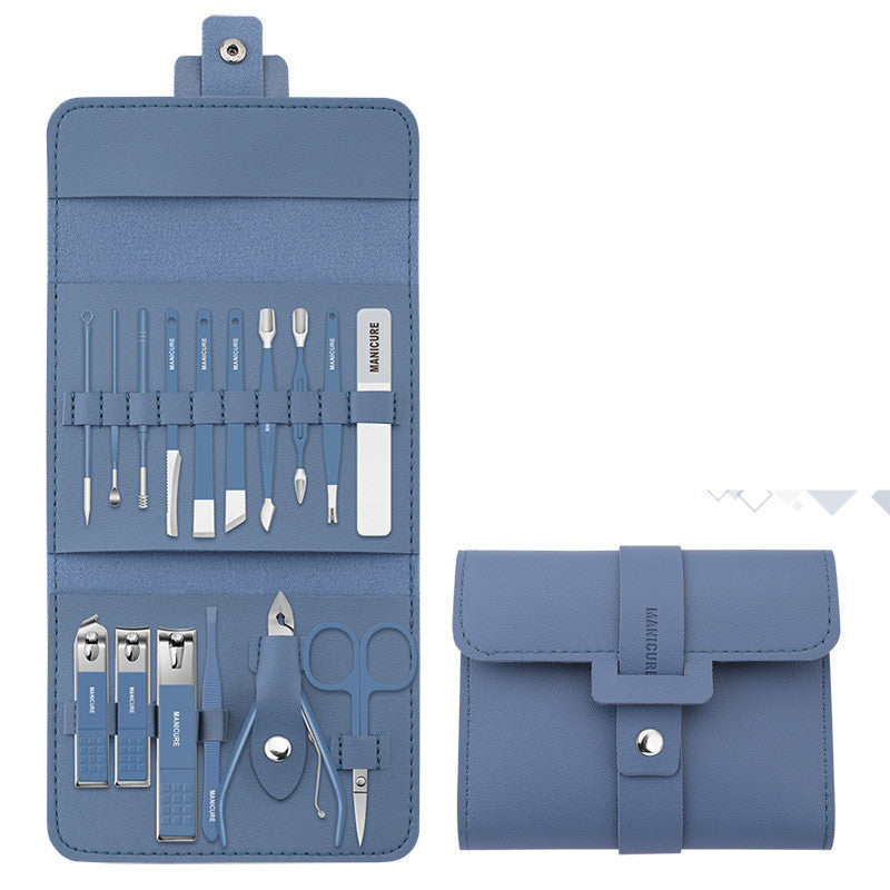 Make Up 16 Pcs Nail Clippers Nail Cutter Nail Scissors With PU Bag