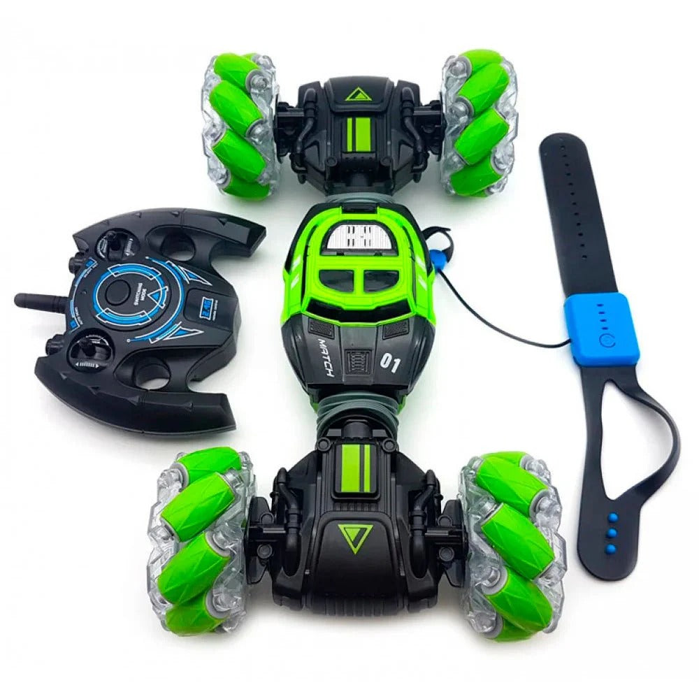 🏆 360° Racer Stunt Car – Double-Sided RC Car with LED Lights (Perfect Kids Gift) سيارة حركات 360° – سيارة ريموت تعمل من الجهتين مع إضاءة LED (هدية مثالية للأطفال)