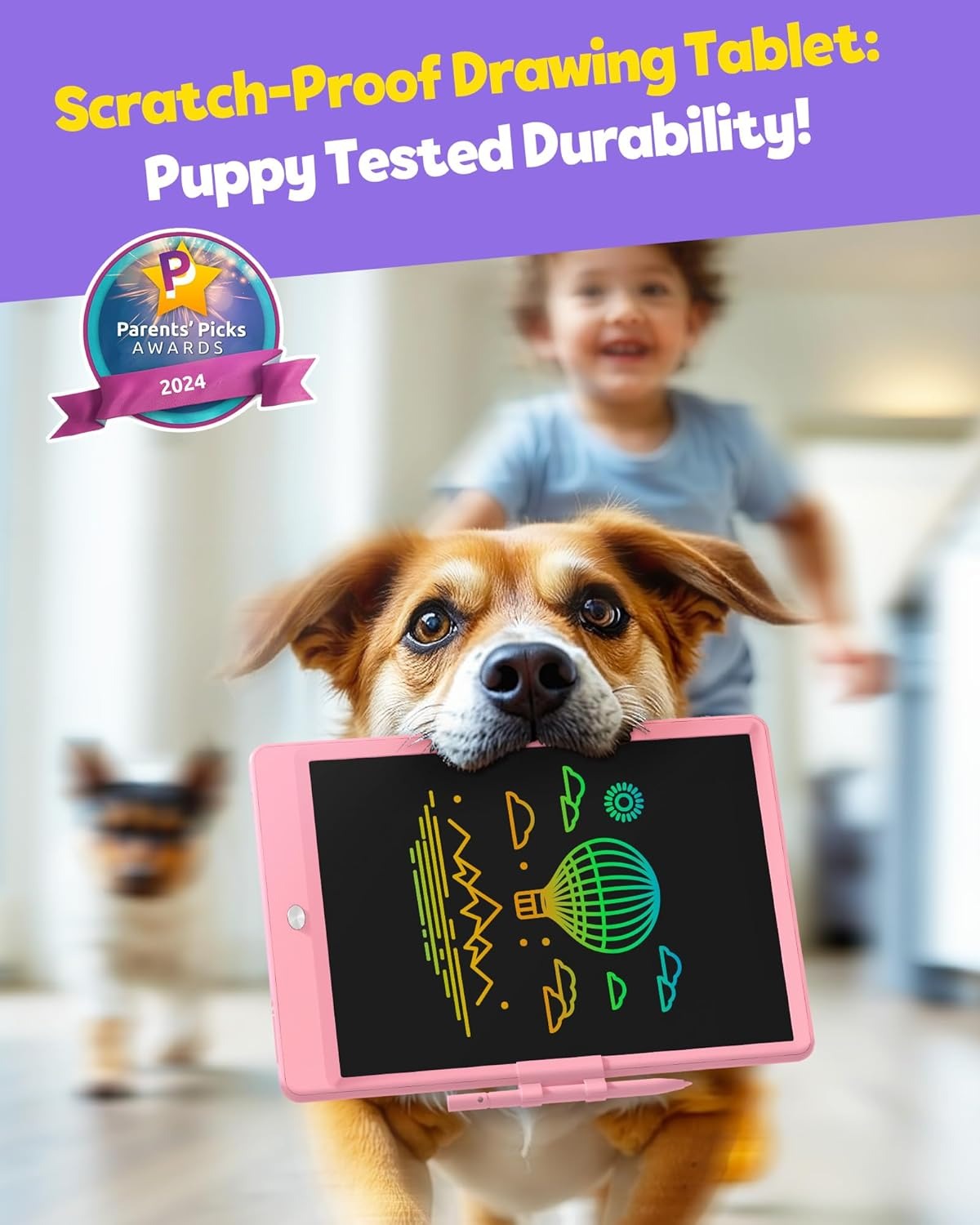Kids LCD Writing Tablet – Reusable Educational Drawing Board لوح كتابة ورسم تعليمي للأطفال قابل لإعادة الاستخدام