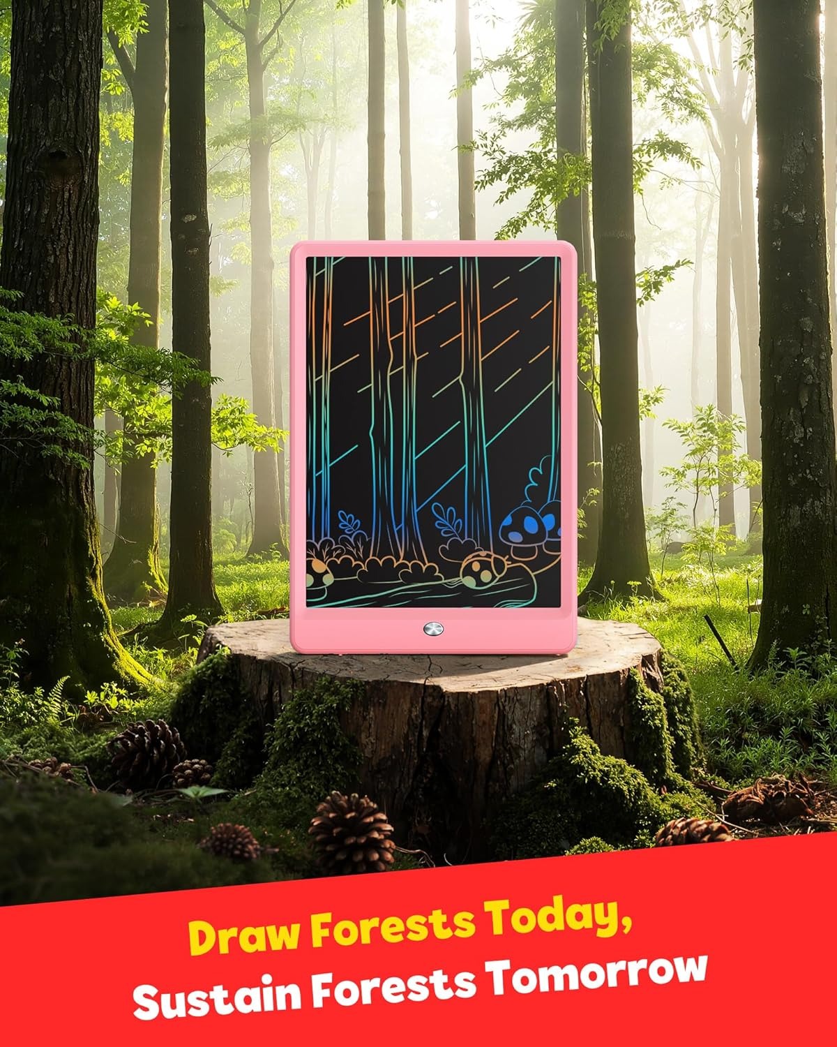 Kids LCD Writing Tablet – Reusable Educational Drawing Board لوح كتابة ورسم تعليمي للأطفال قابل لإعادة الاستخدام