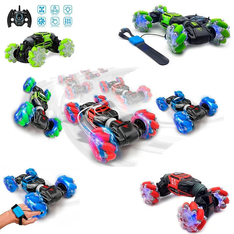 🏆 360° Racer Stunt Car – Double-Sided RC Car with LED Lights (Perfect Kids Gift) سيارة حركات 360° – سيارة ريموت تعمل من الجهتين مع إضاءة LED (هدية مثالية للأطفال)
