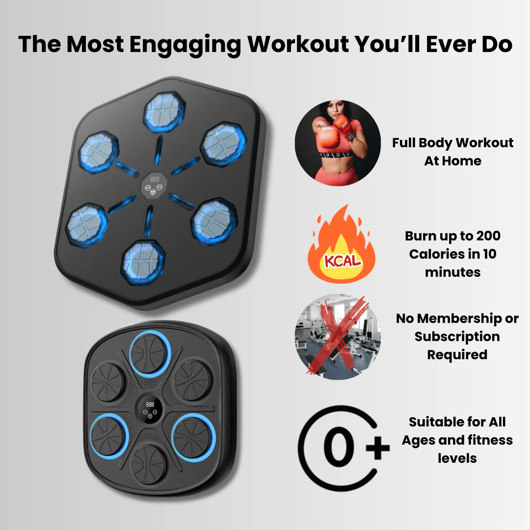 Electronic Musical Boxing Machine – Smart Wall Mounted Boxing Trainer with Bluetooth Music & LED Target Lights