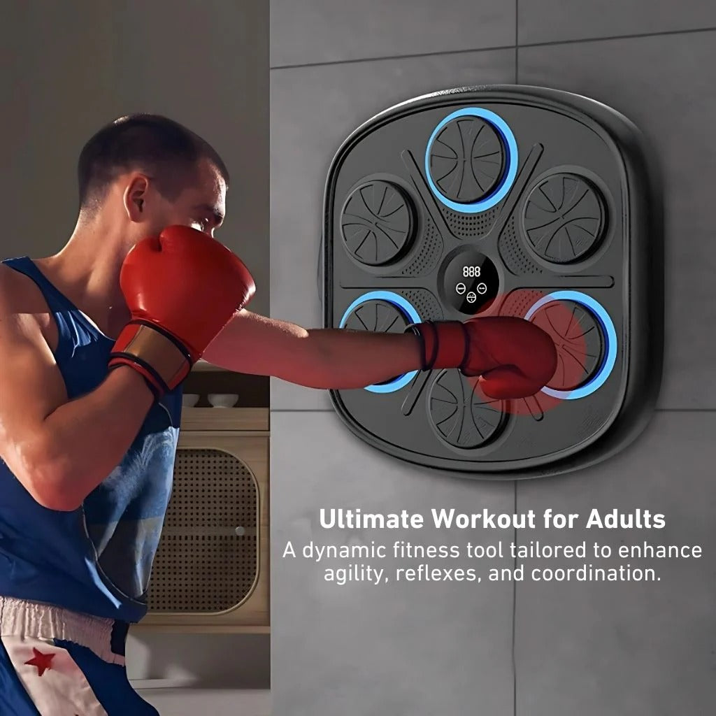 Electronic Musical Boxing Machine – Smart Wall Mounted Boxing Trainer with Bluetooth Music & LED Target Lights