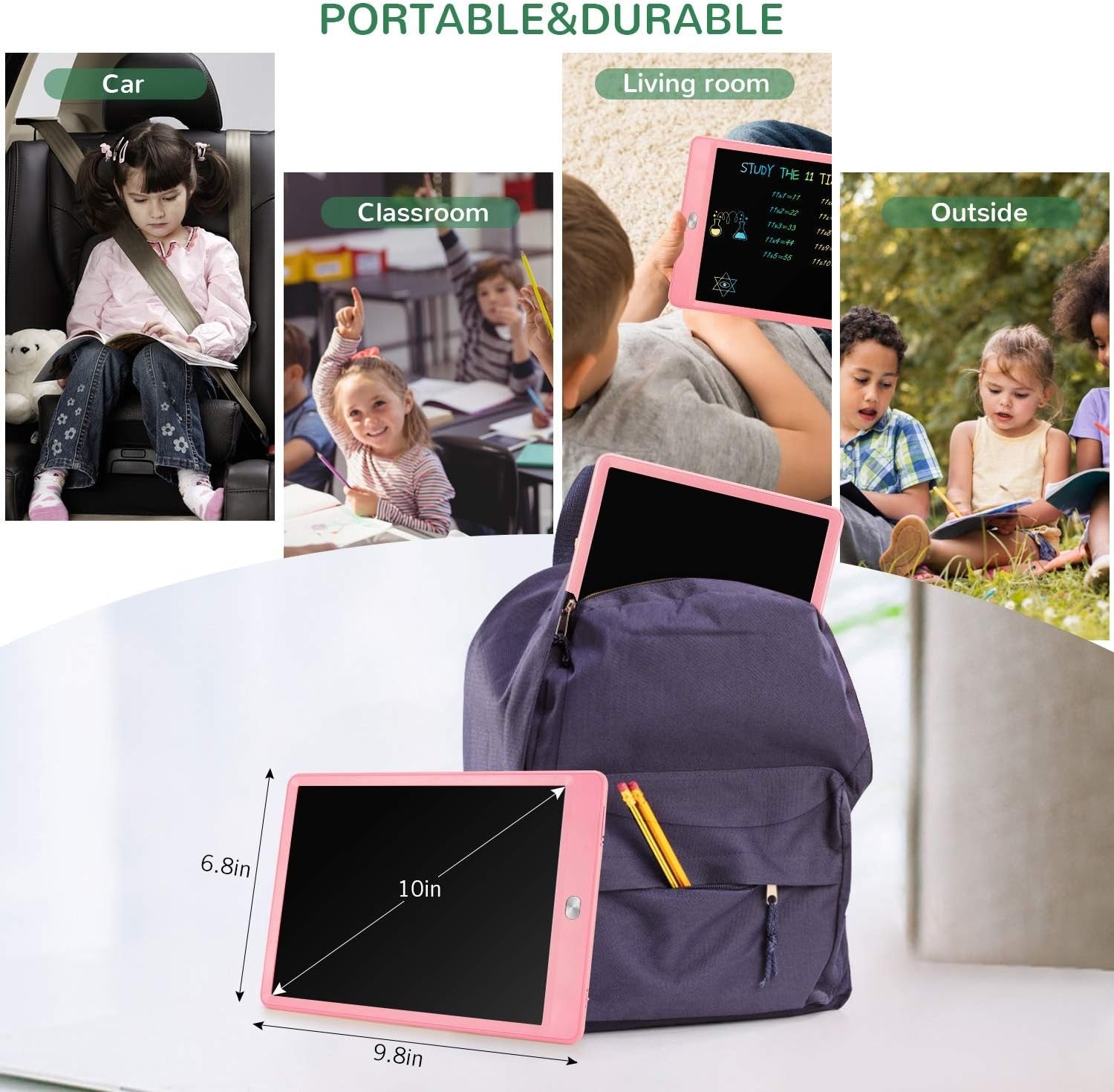Kids LCD Writing Tablet – Reusable Educational Drawing Board لوح كتابة ورسم تعليمي للأطفال قابل لإعادة الاستخدام