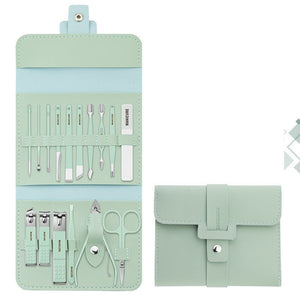 Make Up 16 Pcs Nail Clippers Nail Cutter Nail Scissors With PU Bag