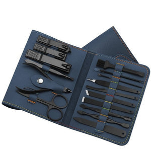Make Up 16 Pcs Nail Clippers Nail Cutter Nail Scissors With PU Bag