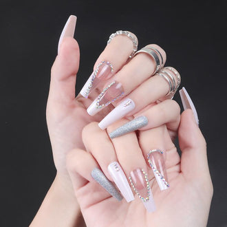 500 transparent natural fake nails